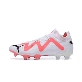 Puma รองเท้าฟุตบอล FG สีขาว สีชมพู