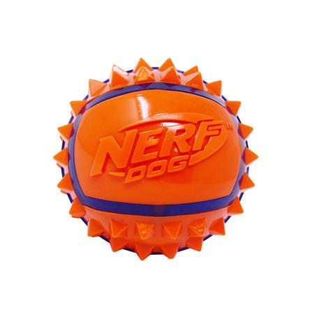 ของเล่นสุนัขบอลหนามแบบมีไฟ NERF ไซซ์ M สีส้ม