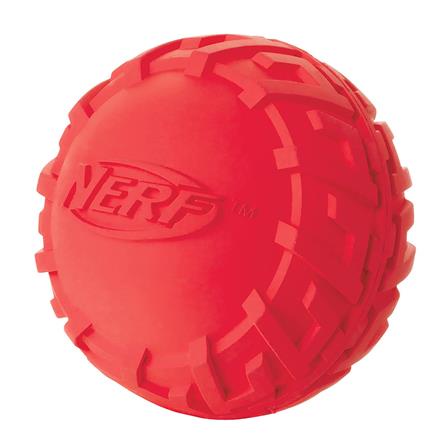 ของเล่นสุนัข NERF TIRE SQUEAK BALL 3 นิ้ว สีแดง