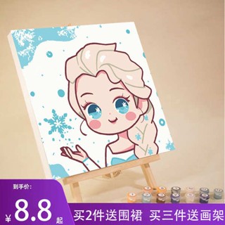 ภาพวาดสีน้ํามันอะคริลิค รูปการ์ตูนอนิเมะกราฟฟิติ แฮนด์เมด DIY แบบเรียบง่าย สําหรับเด็ก