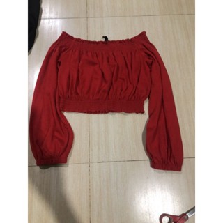 เสื้อปาดไหล่ h&amp;m แท้