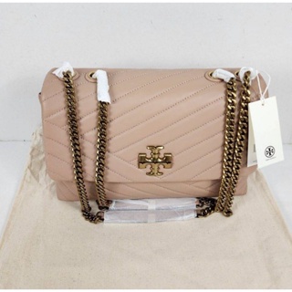 🎉👜NEW Tory Burch Kira Chevron Convertible Leather Shoulder Bag Devon Sand
กระเป๋าสะพายสีน้ำตาลอ่อน อะไหล่ทอง