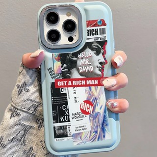 เคสโทรศัพท์มือถือ โลหะ ลายรูปปั้นเดวิด สําหรับ iPhone 14Promax 13 12 11 7Plus X XR xsmax