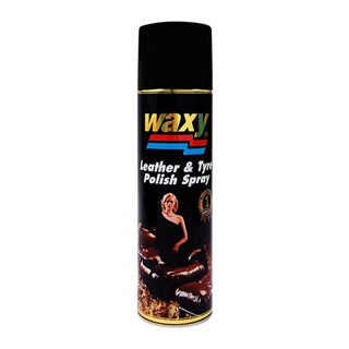 สเปรย์เช็ดเคลือบเงาผลิตภัณฑ์หนังรถยนต์ WAXY 450 มล.