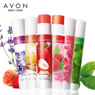 ﹍∏∋Avon Lip Balm Botanical Care Strawberry Green Tea Shea Butter Rose Lavender ลิปบาล์มบำรุงมอยส์เจอไรเซอร์ฟรุตตี้