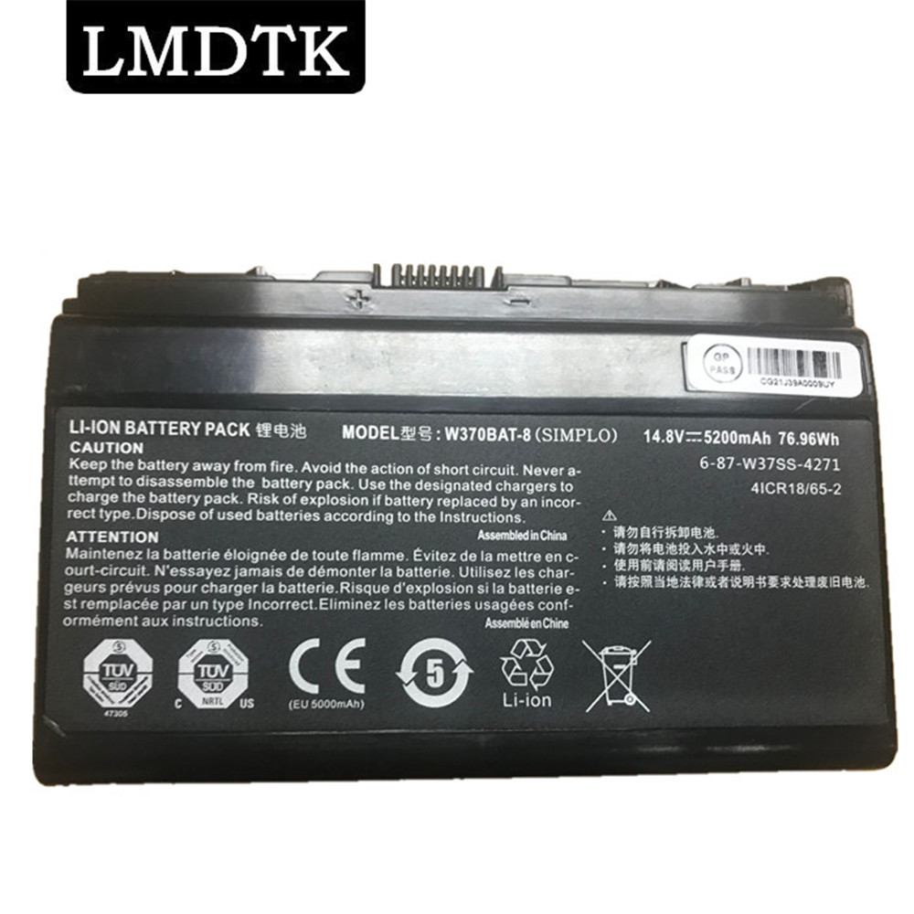 LMDTK New W370BAT-8 6-87-W37SS-427 Laptop Battery For Clevo W370ET W350ST W350ETQ W370SK K590S K650C