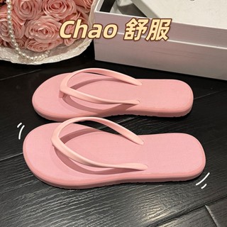 ❣ฤดูร้อนใหม่สระว่ายน้ำสีชมพู Flip-Flops หญิงด้านล่างนุ่มบ้าน Pinch รองเท้าแตะชายหาดรองเท้าแตะกันลื่นระงับกลิ่นกายห้องน้ำ