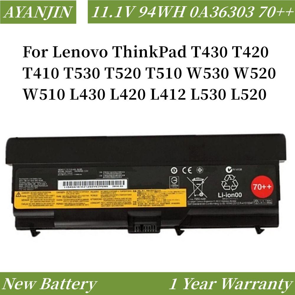 70   0A36303 11.1V 94WH Laptop Battery For Lenovo ThinkPad T430 T420 T410 T530 T520 T510 W530 W520 W