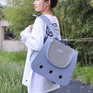 ❀❈Cat Bag Out Portable Pet Backpack กรงกระเป๋าพกพา Dog สุนัขขนาดกลางและขนาดเล็กระบายอากาศพับได้