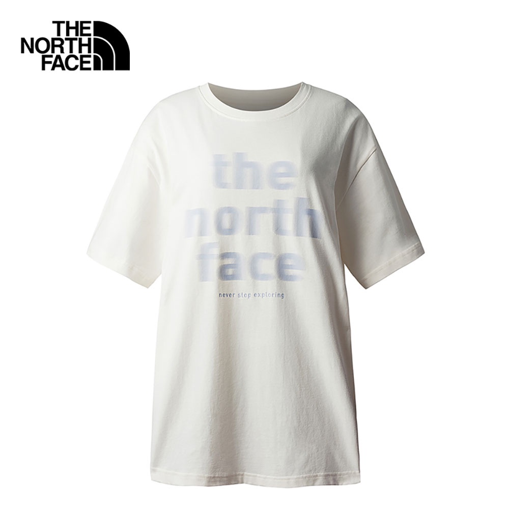 THE NORTH FACE W S/S TNF OVERSIZE TEE - GARDENIA WHITE เสื้อยืดแขนสั้น ผู้หญิง (ดูตารางไซซ์ ASIA/AP)