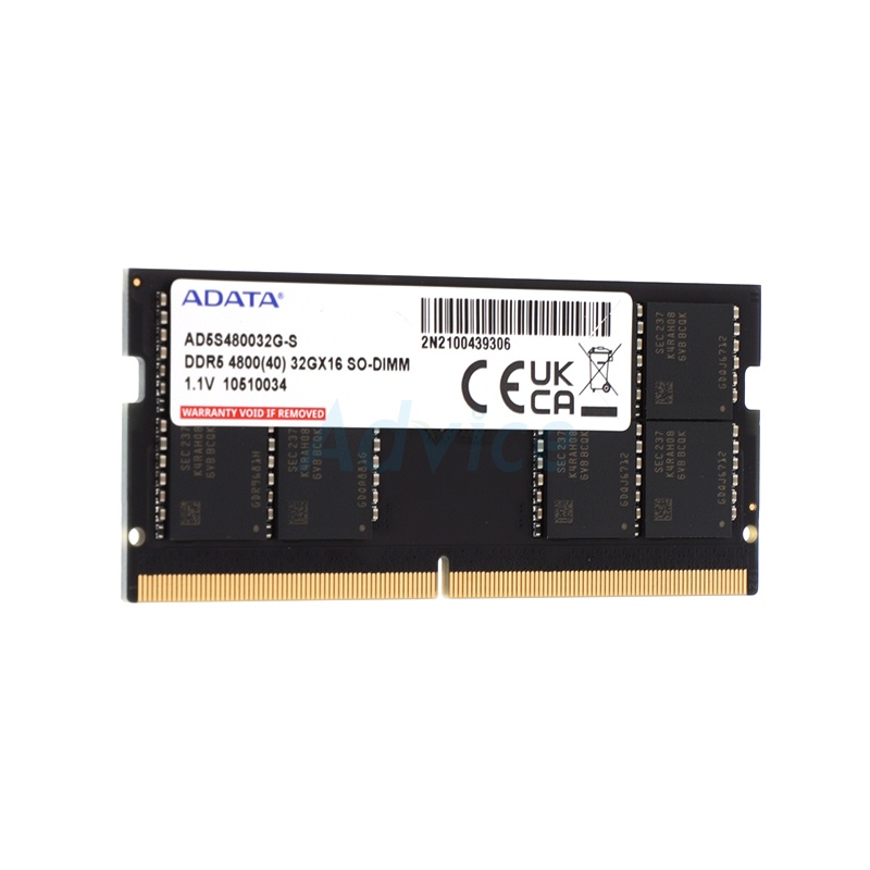 ADATA RAM DDR5(4800 NB) 32GB 16 CHIP (AD5S480032G-S) - A0152360
