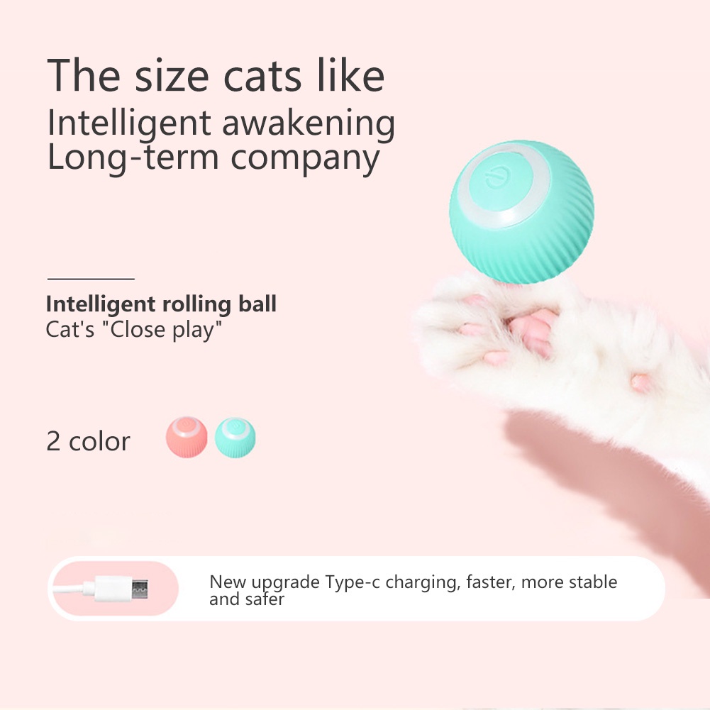ของเล่นแมวอัจฉริยะ ลูกบอลกลิ้งอัตโนมัติ แมวไฟฟ้า ของเล่นแบบโต้ตอบ แมวฝึกลูกแมวเคลื่อนไหวได้เอง