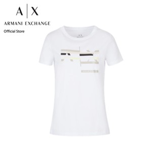 AX Armani Exchange เสื้อยืดผู้หญิง รุ่น AX 6LYT24 YJ6XZ1000 - สีขาว