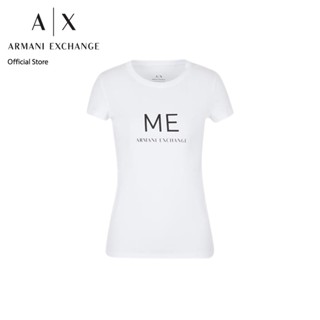 AX Armani Exchange เสื้อยืดผู้หญิง รุ่น AX 6LYT42 YJ6XZ51AC - สีออฟไวท์