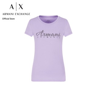 AX Armani Exchange เสื้อยืดผู้หญิง รุ่น AX 8NYT91 YJG3Z1348 - สีม่วง