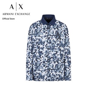 AX Armani Exchange เสื้อแจ็คเก็ตผู้ชาย รุ่น AX 6LZB28 ZNUZZ4575 - สีกรมท่า