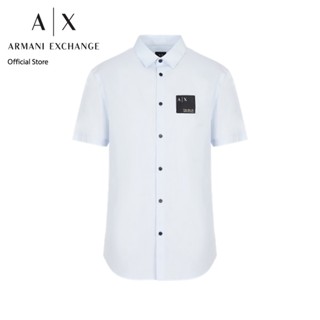 AX Armani Exchange เสื้อเชิ้ตผู้ชาย รุ่น AX 6LZC23 ZNIAZ85BU - สีน้ำเงิน