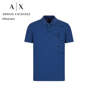 AX Armani Exchange เสื้อโปโลผู้ชาย รุ่น AX 6LZFAS ZJ3VZ1562 - สีน้ำเงิน