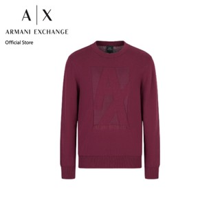 AX Armani Exchange เสื้อกันหนาวผู้ชาย รุ่น AX 6LZM1G ZMU7Z1306 - สีแดง