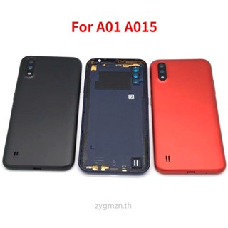 ฝาครอบแบตเตอรี่ด้านหลัง พร้อมกล้อง สําหรับ Samsung Galaxy A01 A015 SM-A015F SM-A015G