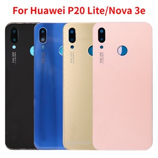 ใหม่ ฝาครอบแบตเตอรี่ด้านหลัง พร้อมเลนส์กล้อง แบบเปลี่ยน สําหรับ Huawei P20 lite Nova 3e