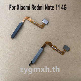 ของแท้ สายเคเบิลเชื่อมต่อริบบิ้น ปุ่มโฮม เซนเซอร์ลายนิ้วมือ ID 21 สําหรับ Xiaomi Redmi Note 11 4G