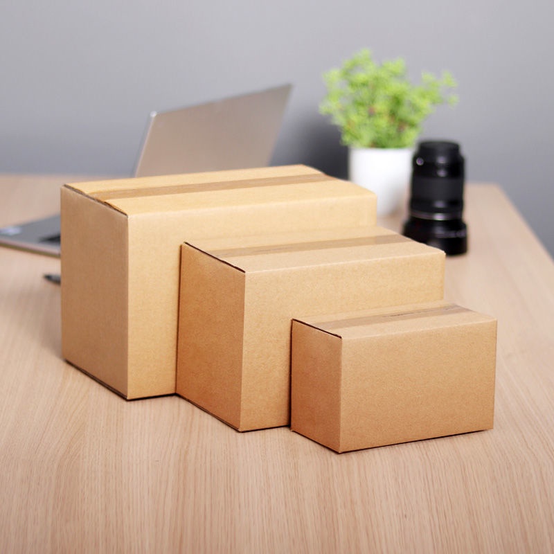 №❏No. 1-12 Carton ขายส่งกล่องเก็บของเคลื่อนย้ายได้ Logistic กล่องบรรจุพิเศษ Postal Express Box Thick