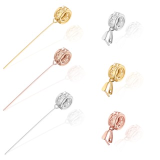 จี้สร้อยคอทอง 18K รูปเจ้าแม่กวนอิม ฝังมรกต DIY สีเงิน 925