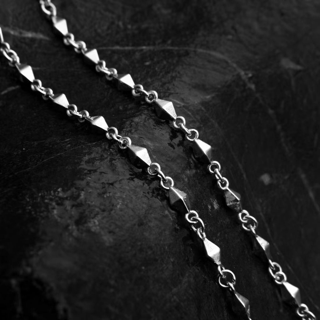 สร้อยคอเงิน 925 Seiko JD รูปสี่เหลี่ยมขนมเปียกปูนย้อนยุคทรงสี่เหลี่ยม unisex