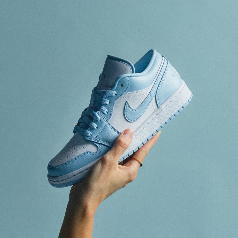 ✓▤[ของแท้ ผ่อน0%] Nike air Jordan 1 Low Aluminum [ICE BLUE] (W)