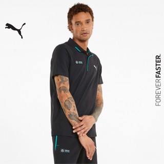 PUMA AUTO - เสื้อเชิ้ตโปโลผู้ชาย Mercedes F1 Basic สีดำ - APP - 53364001