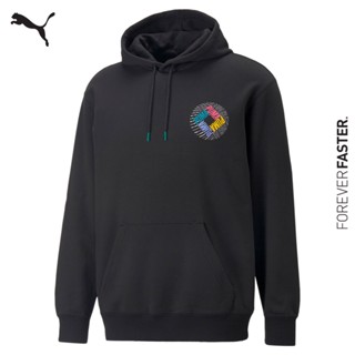 PUMA PRIME/SELECT - เสื้อฮู้ดผู้ชาย SWxP Graphic Hoodie Men สีดำ - APP - 53566001