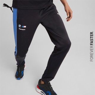 PUMA AUTO - กางเกงกีฬาผู้ชาย BMW M Motorsport MT7 Slim Track Pants สีดำ - APP - 53621104