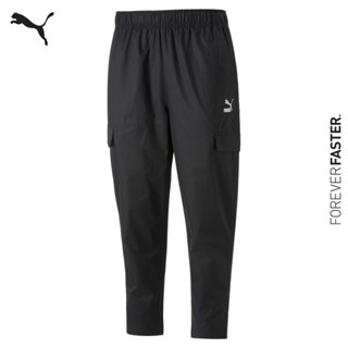 PUMA PRIME/SELECT - กางเกงผ้าผู้ชาย Classics Woven Pants สีดำ - APP - 53560501