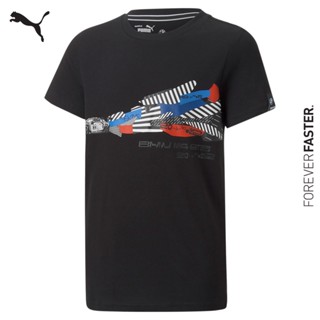 PUMA AUTO - เสื้อยืดคอกลมเด็กโต BMW M Motorsport Car Graphic Tee สีดำ - APP - 53591701