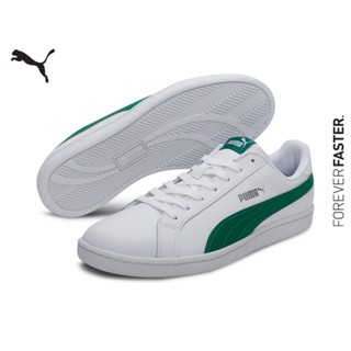 PUMA SPORT CLASSICS - รองเท้ากีฬา Smash Leather สีขาว - FTW - 35672225