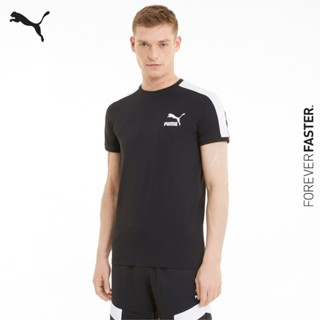 PUMA PRIME/SELECT - เสื้อยืดคอกลมผู้ชาย Iconic T7 Tee สีดำ - APP - 59986901