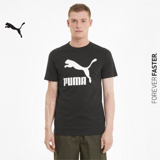 PUMA PRIME/SELECT - เสื้อยืดคอกลมผู้ชาย Classics Logo Tee สีดำ - APP - 53008801