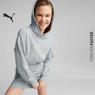 PUMA PRIME/SELECT - ชุดเดรสมีฮู้ด Classics Hooded Dress Women สีเทา - APP - 53568704