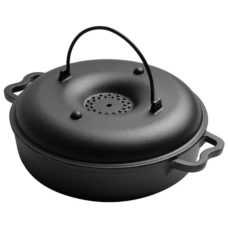 [ผมตรงจากโรงงาน] Thors เหล็กหล่อหนาหม้อมันเทศบ้านญี่ปุ่นมันเทศย่างบาร์บีคิวมันฝรั่งข้าวโพดเหล็กหมู