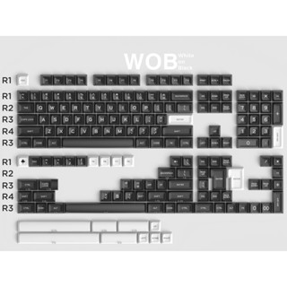 ✜WOB 2 สี ABS keycap ที่กำหนดเอง 68 75 84 96 คีย์บอร์ดชุด Aifei SA ความสูง