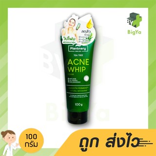 Plantnery Tea Tree Acne Whip Foam 100 G ลดสิวอักเสบ สิวอุดตัน ควบคุมความมันส่วนเกินบนใบหน้าได้อย่างดีเยี่ยม