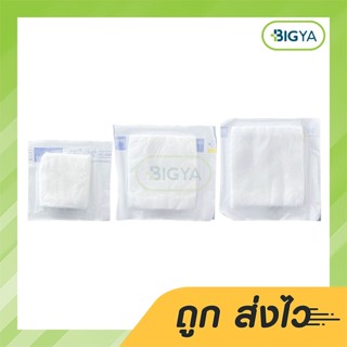 Sterile Gauze Thai Gauze ผ้าก๊อซสเตอไรด์ ปลอดเชื้อ มี 3 ขนาดให้เลือก 2X2,3X3,4X4 นิ้วบรรจุ 5 แผ่น (1ซอง)