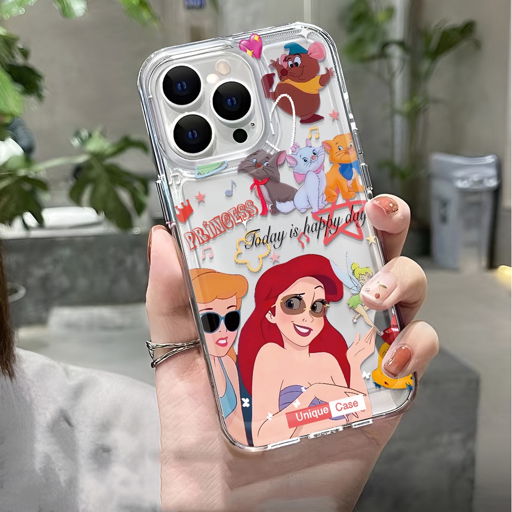 เคสโทรศัพท์มือถือ แบบใส กันกระแทก ลายอวกาศ นางเงือก แมวน่ารัก สําหรับ iphone 14 pro max 11 13 12 7 8 Plus X XR XSMax