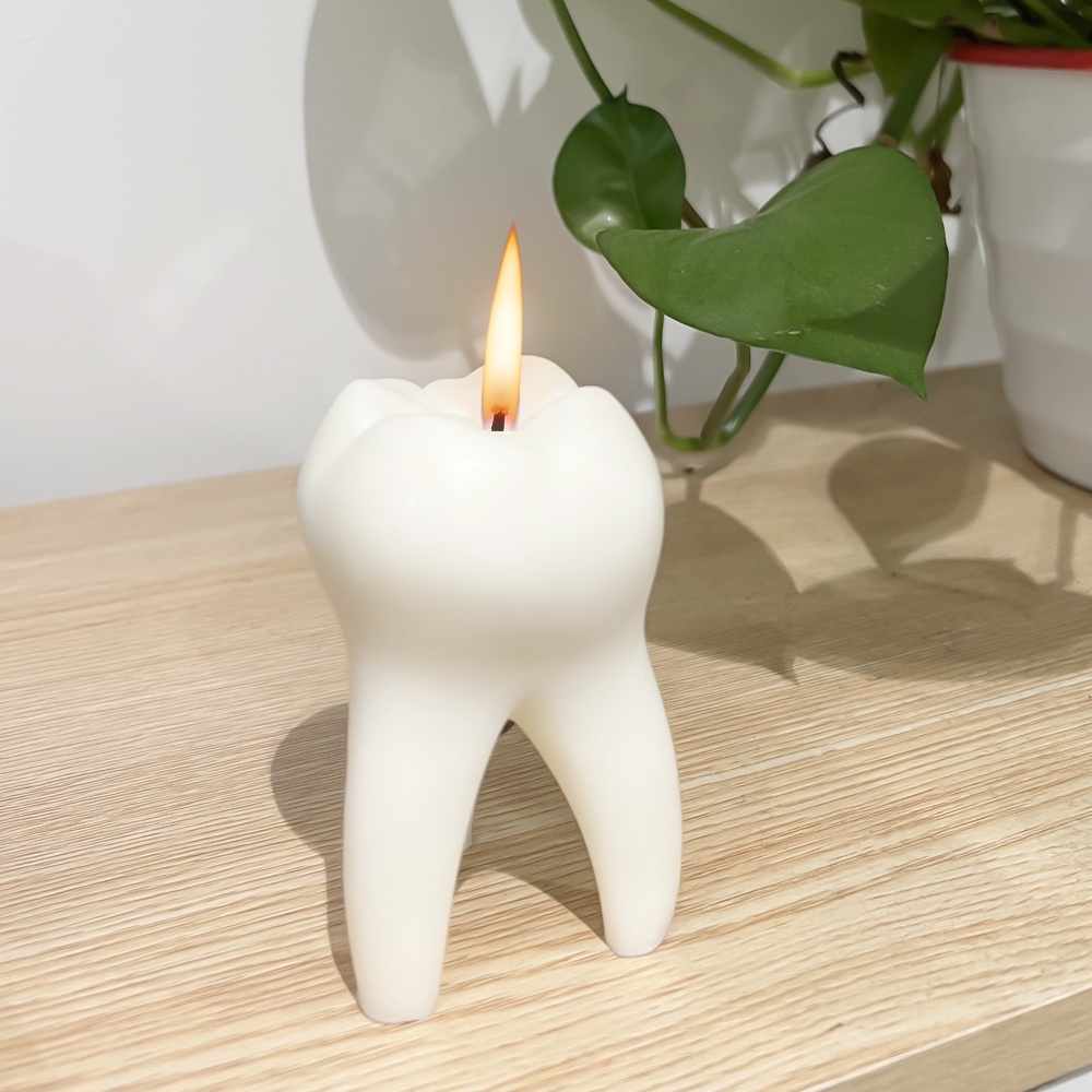 Home Dinner Table Party Decor Tooth Shape Candle Scented Candle Dental Gift Candle