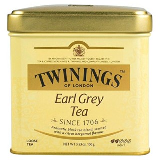 ทไวนิ่ง ใบชาเอิร์ลเกรย์บรรจุกระป๋อง Twinings Earl Grey Tea Leaf Box 100g