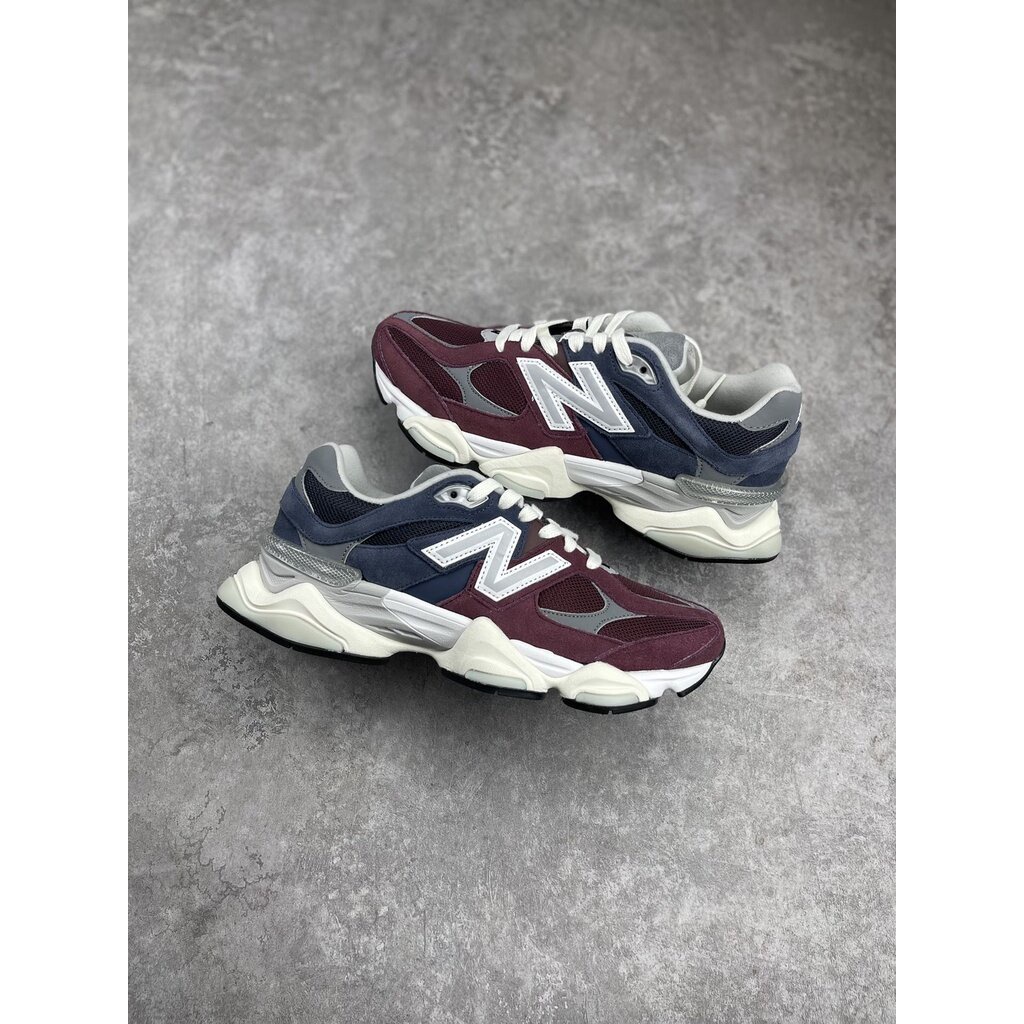 ❖✎✴100% original New_Balance_ 9060 "Wine Red/Navy/Grey" casual running shoes U9060GBN