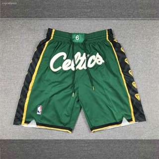 กางเกงบาสเก็ตบอลชาย ☑กางเกงบาส   Pocket Sports Magic Bulls Heat Celtics Raptors Male Mesh Retro