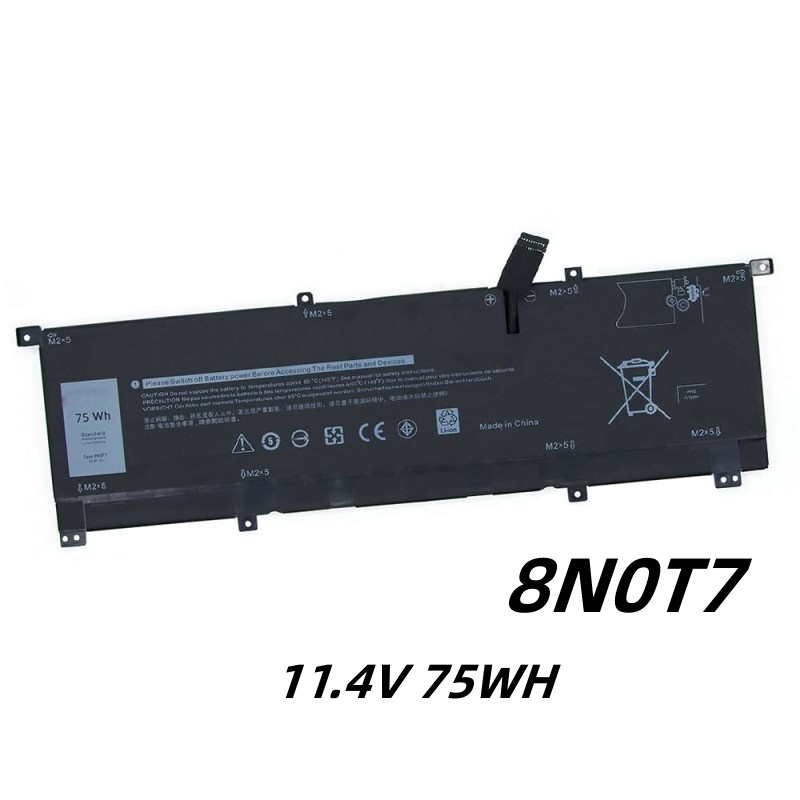 8N0T7 Laptop Battery For Dell XPS 15 9575 15-9575-D1805TS D1605TS D2801TS D2805TS i5-8305G i7-8705G 