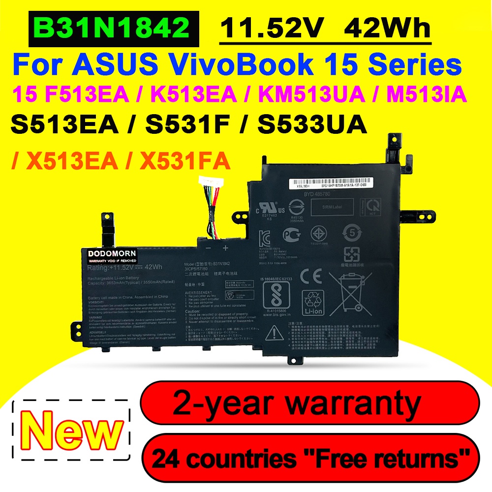 B31N1842 Laptop Battery For ASUS VivoBook F513EA F513EP F513IA K513E K513EA K513EP KM513UA M513IA M5